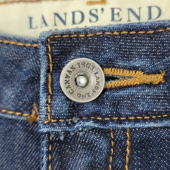 Lands' End Canvas Low Rise Dark Wash Bootcut Denim Blue Jeans Sz 26 NEW - Picture 6 of 12